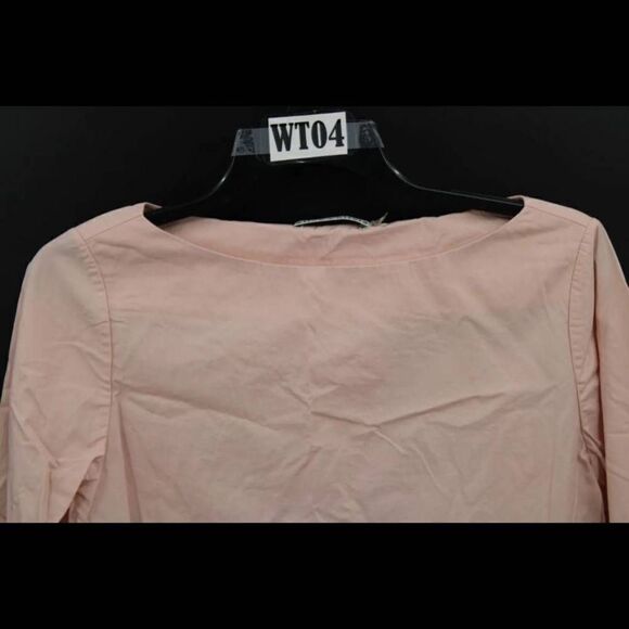 ALICE + OLIVIA BATEAU NECKLINE 3/4 BELL SLEEVE SPLIT BACK BLOUSE SIZE S - Picture 6 of 6